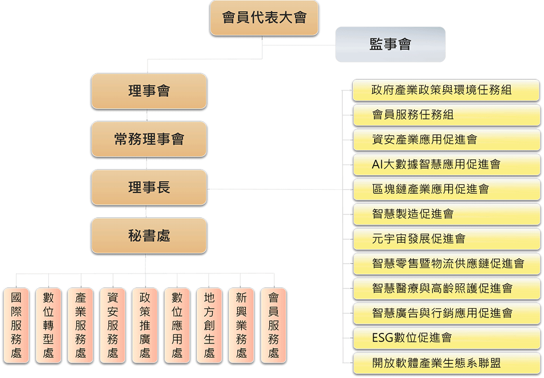 中華軟協組織圖